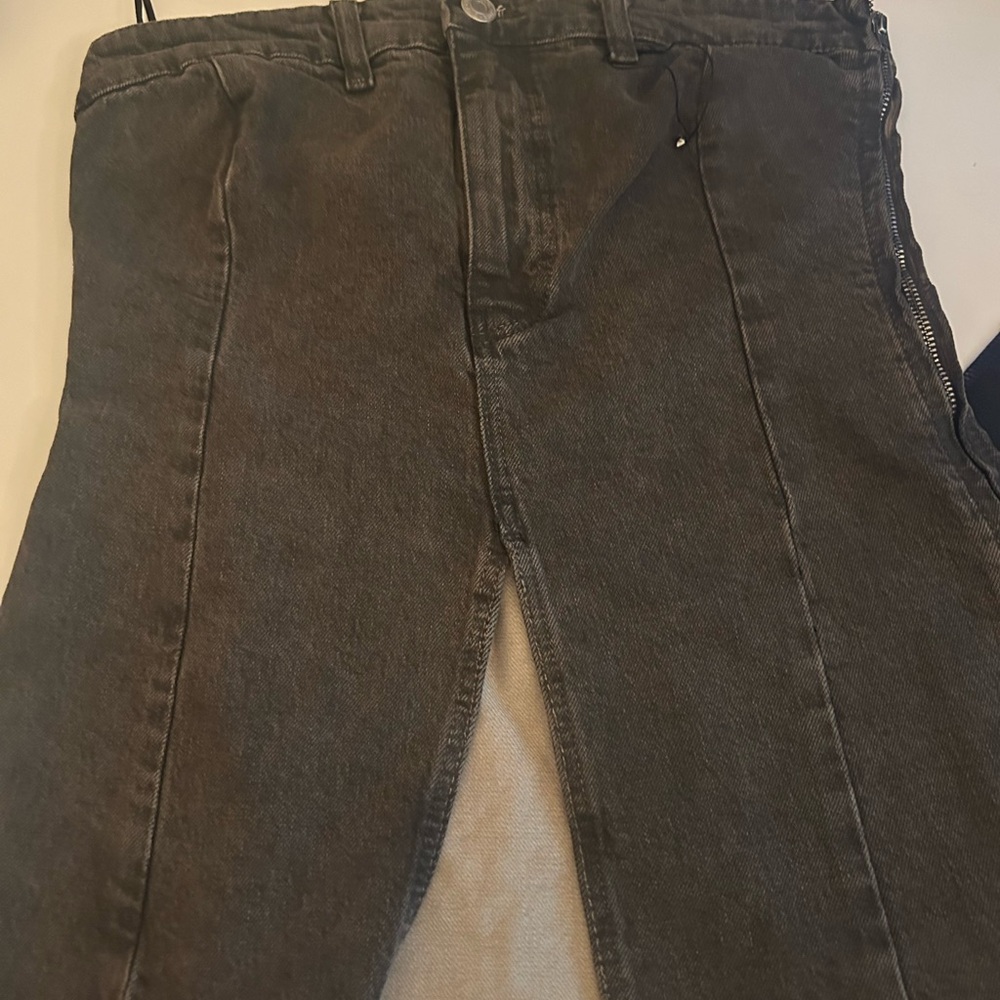 Zara Dark Gray Denim Skirt